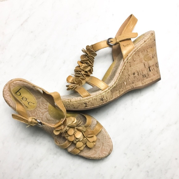 boc wedge sandals with flowers